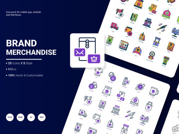 Brand Merchandise Icon Pack