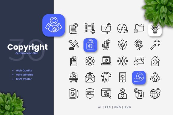 Copyright Icons Graphics for Digital Sellers
