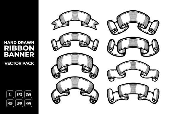 Hand Drawn Ribbon Banners Vector Pack 3 Review