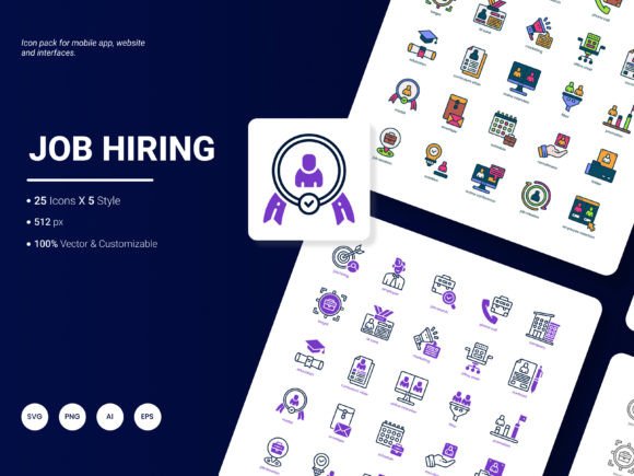 Job Hiring Icon Pack for Crafting and Graphics