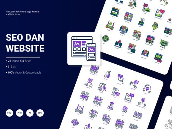 Seo Dan Website Icon Pack for Modern Graphics