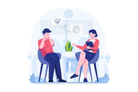 World Mental Health Day Illustration for Web and Editorial Design